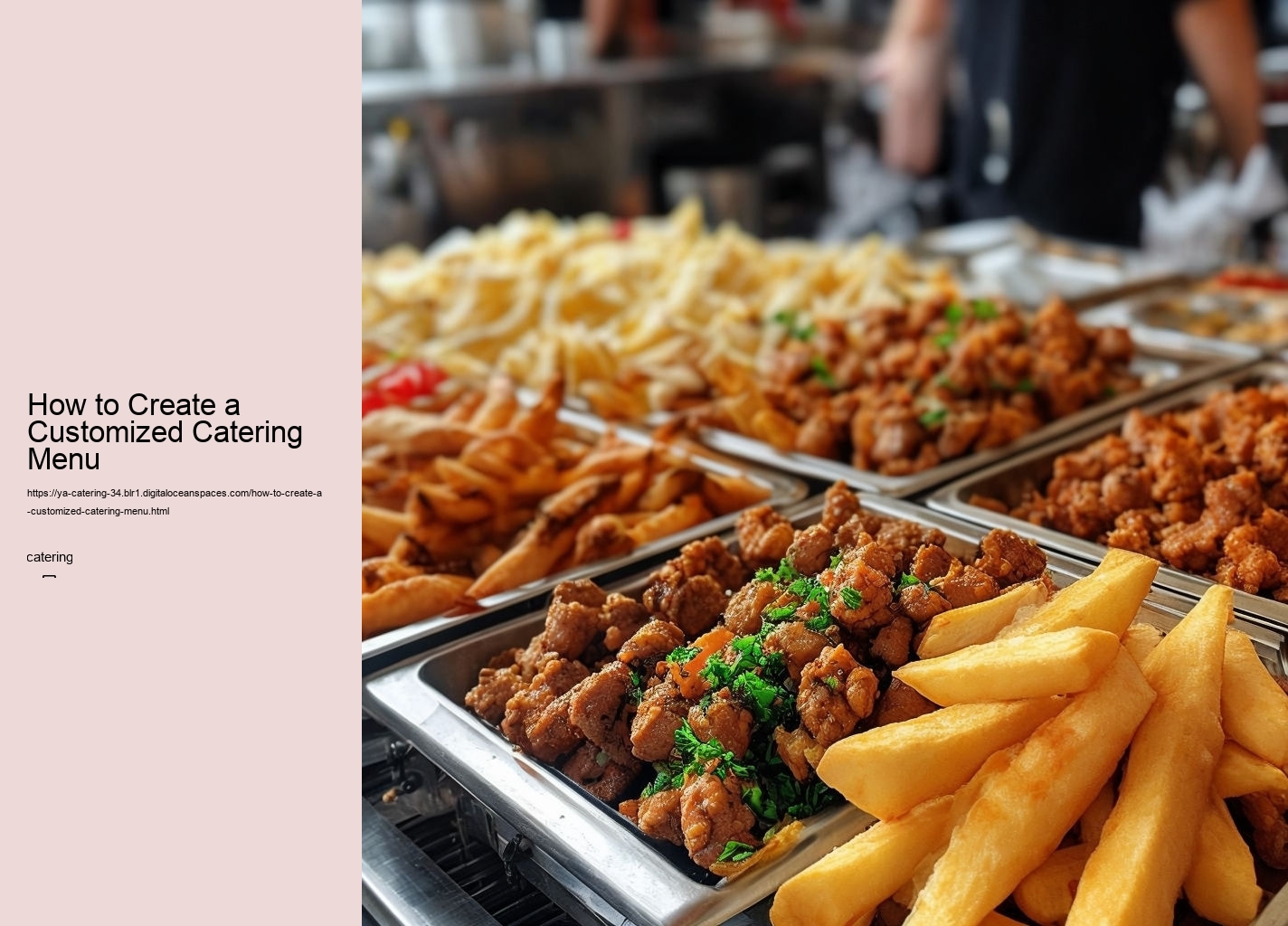 How to Create a Customized Catering Menu